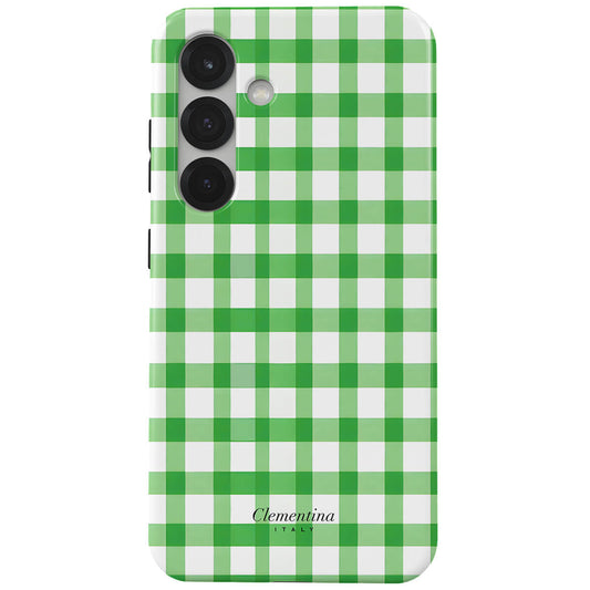 Green Gingham Magnetic Tough Phone Case