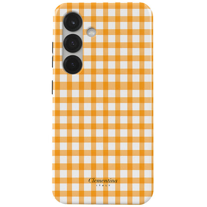Orange Gingham Magnetic Tough Phone Case