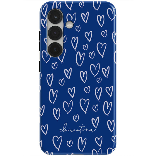 Blue Hearts Magnetic Tough Phone Case