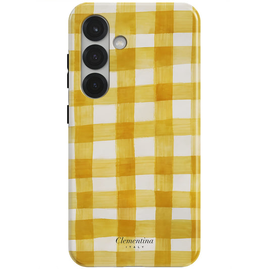 Yellow Gingham Magnetic Tough Phone Case