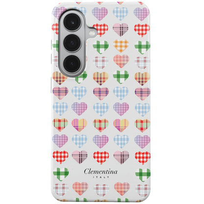 Checked Hearts Tough Case