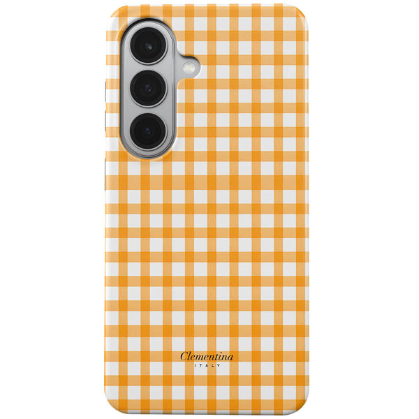 Orange Gingham Tough Case