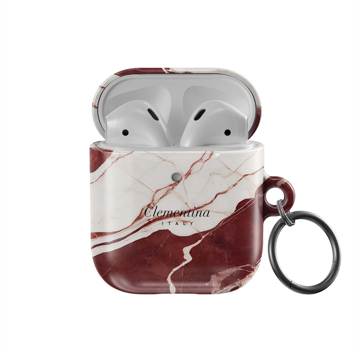 Burgundy Marble Apple AirPods 1 / 2 Case