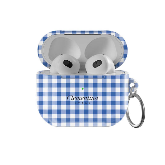 Blue Gingham Apple AirPods Pro 3