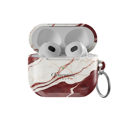 Burgundy Marble Apple AirPods 3 Case