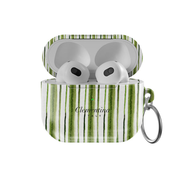 Green Stripes Apple AirPods 4 Case