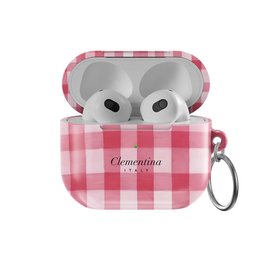 Pink Gingham Apple AirPods 3 Case