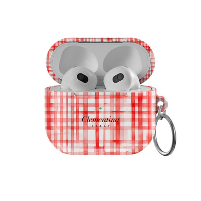 Red Gingham Apple AirPods 3 Case