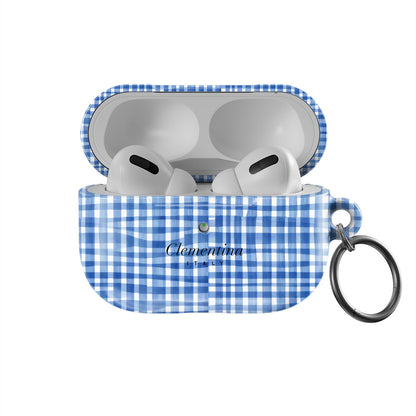 Blue Gingham Apple AirPods Pro Case