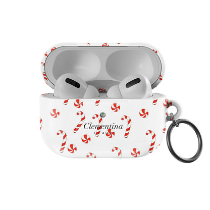 Candy Cane Apple AirPods Pro Case