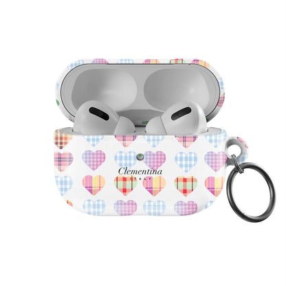 Checked Hearts Apple AirPods Pro 2 case
