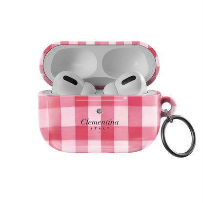 Pink Gingham Apple AirPods Pro Case