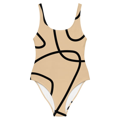 Clementina Beige One-Piece Swimsuit