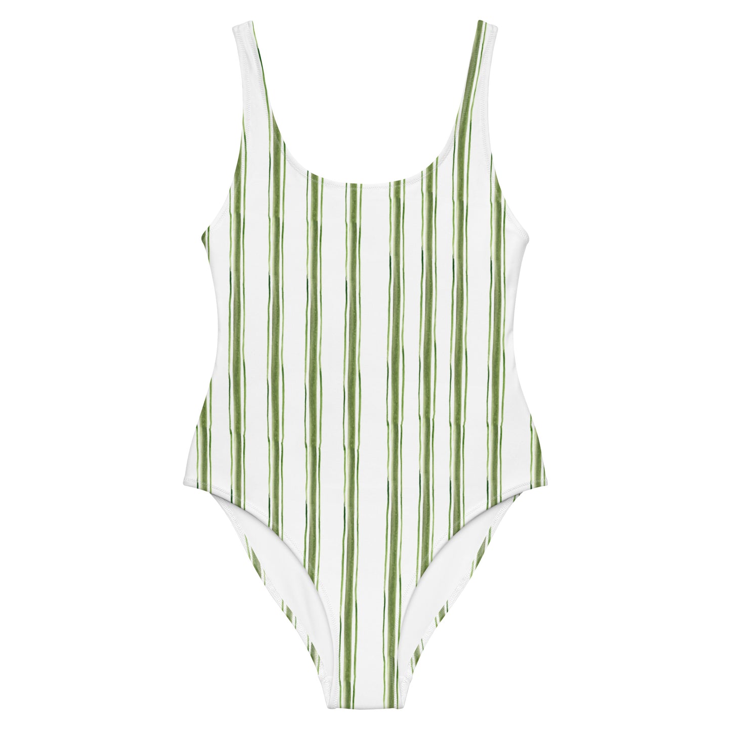 Green Stripes One-piece swimsuit