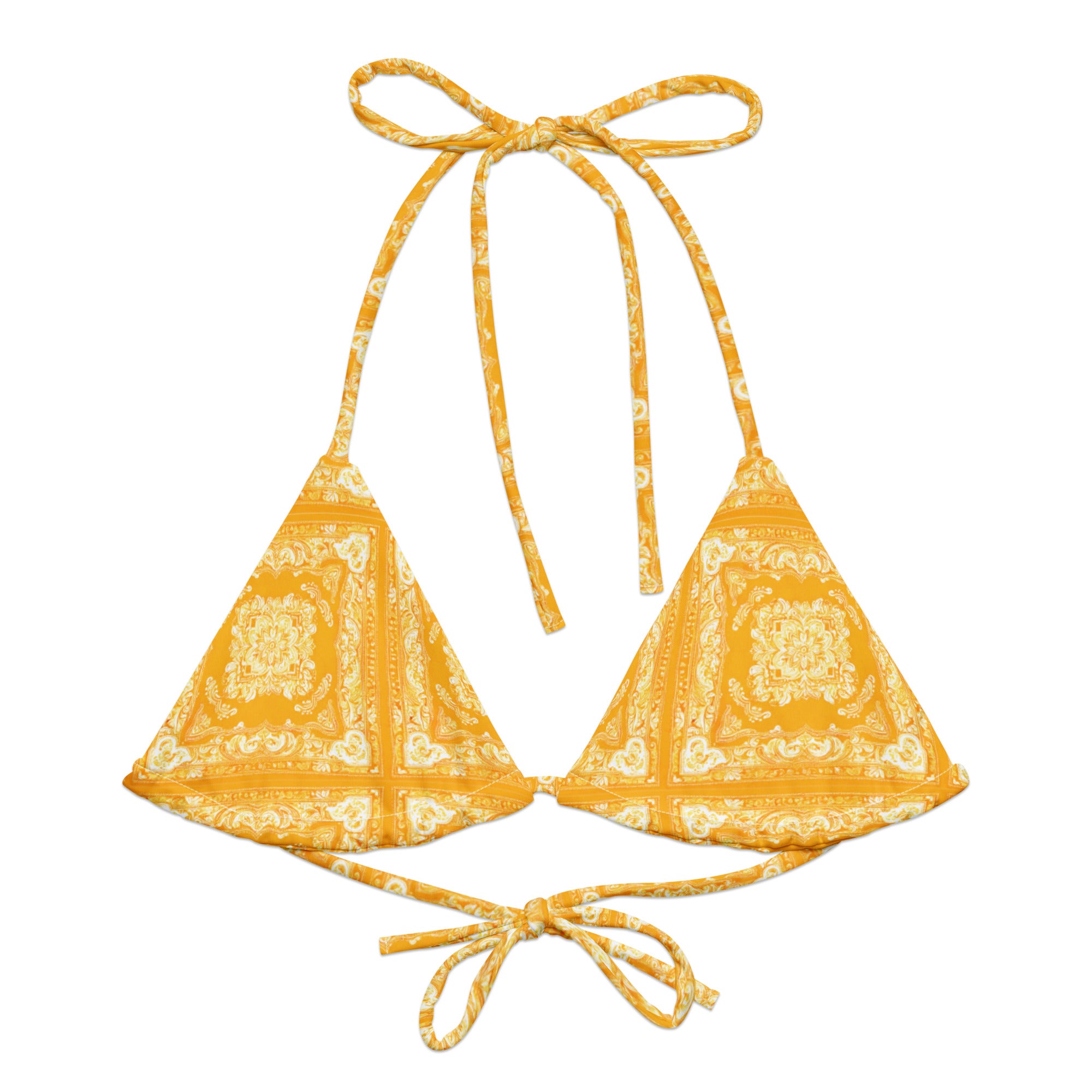 Orange Bandana bikini top – Clementina Italy