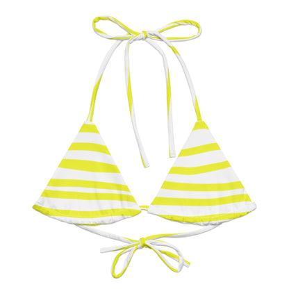 Yellow Stripe Bikini top