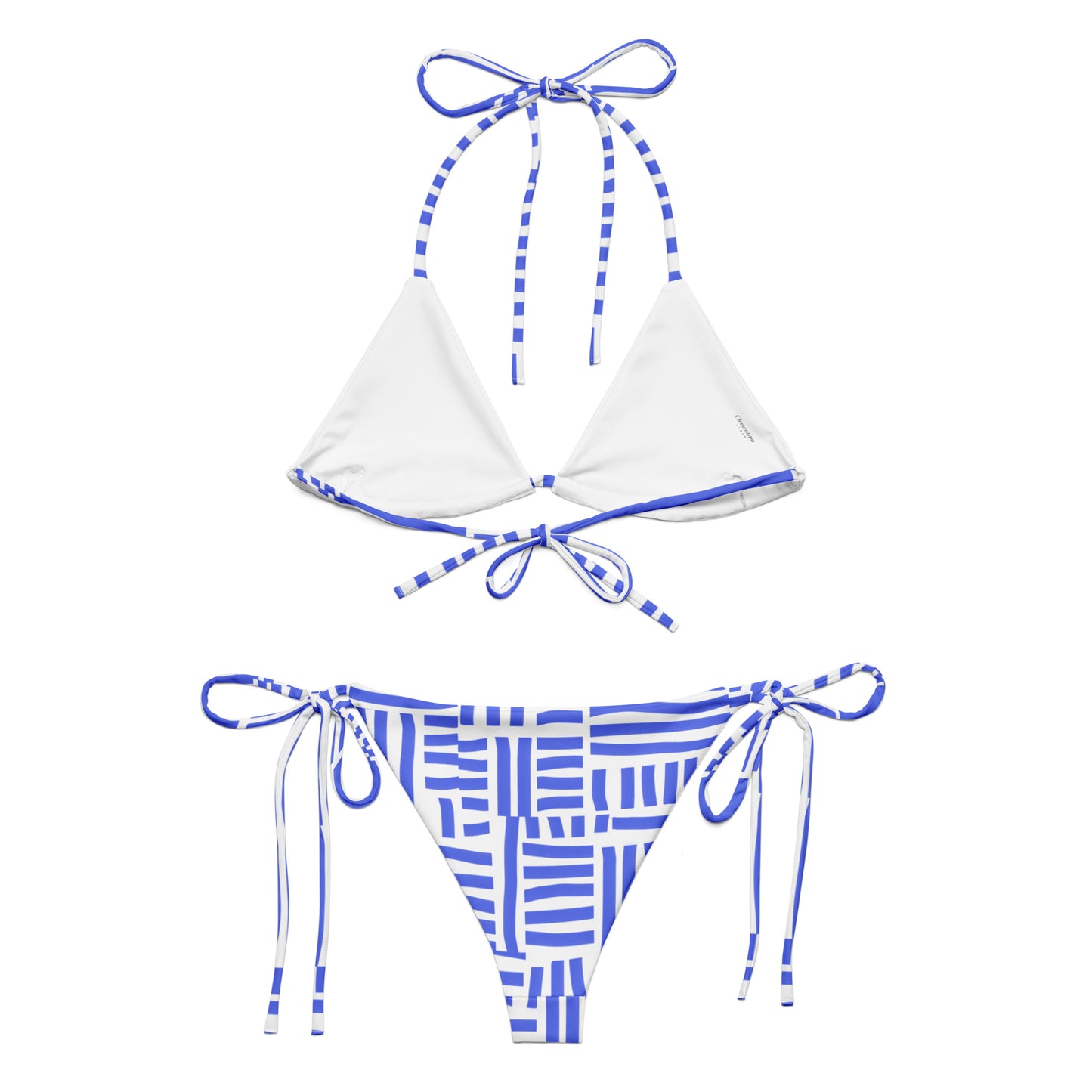 Blue Stripe two-piece bikini set