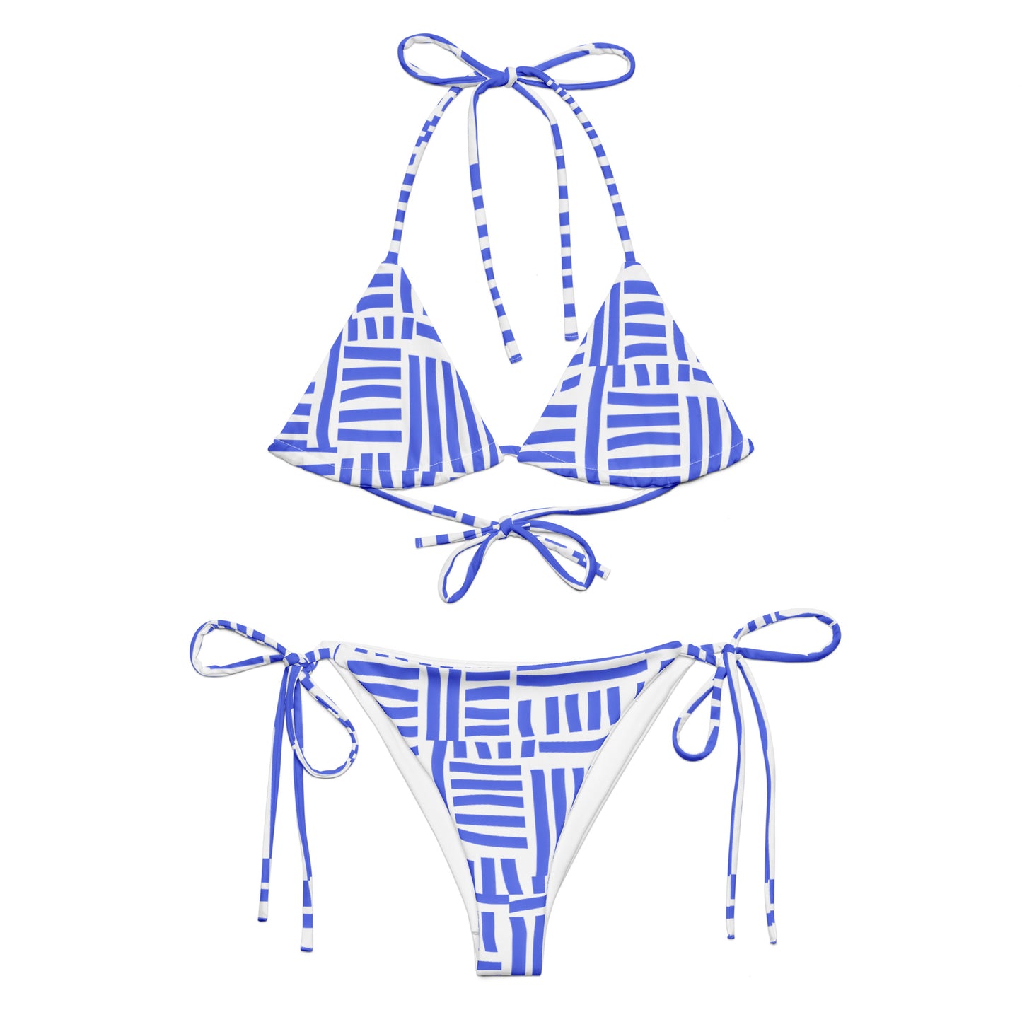 Blue Stripe two-piece bikini set