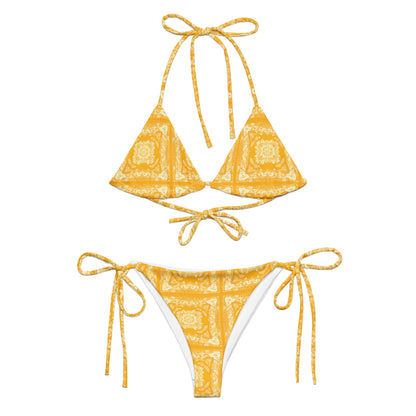 Orange Bandana two-piece bikini set