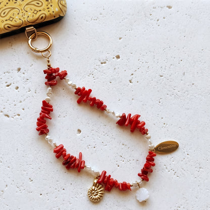 Red coral - Phone charm