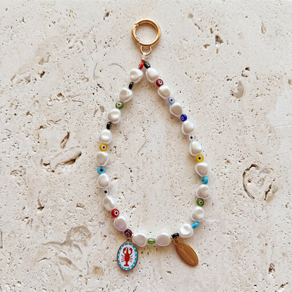 Evil eye & Pearls - Phone charm