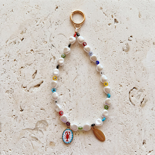 Evil eye & Pearls - Phone charm
