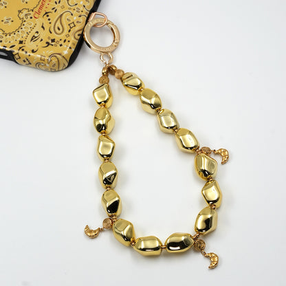 Gold Croissant - Phone charm