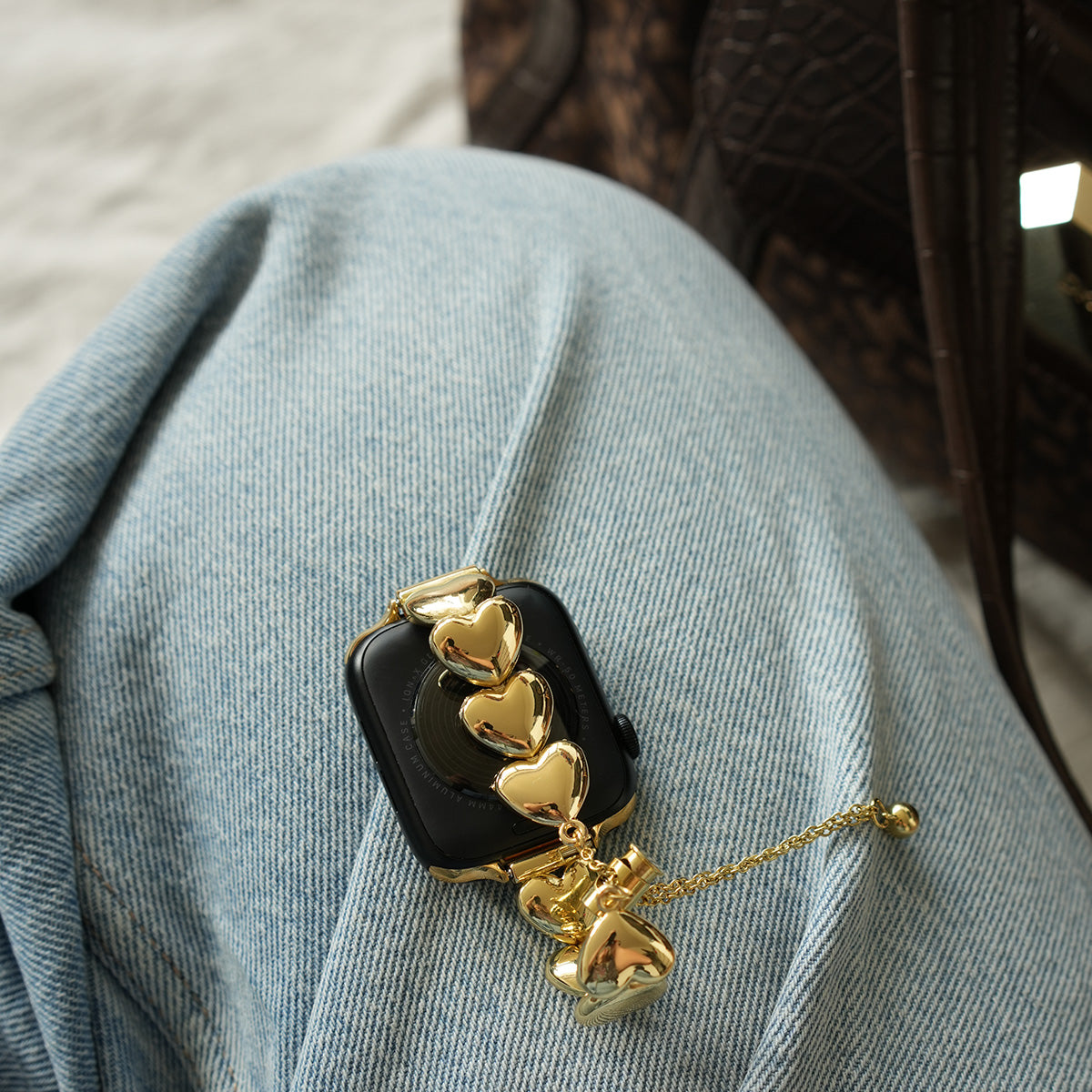 Gold Hearts - Watch Band