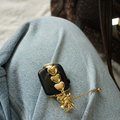 Gold Hearts - Watch Band