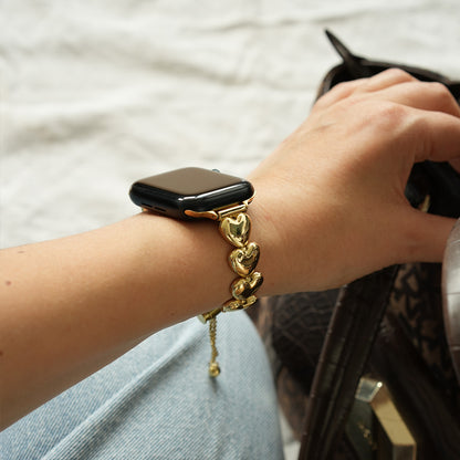 Gold Hearts - Watch Band