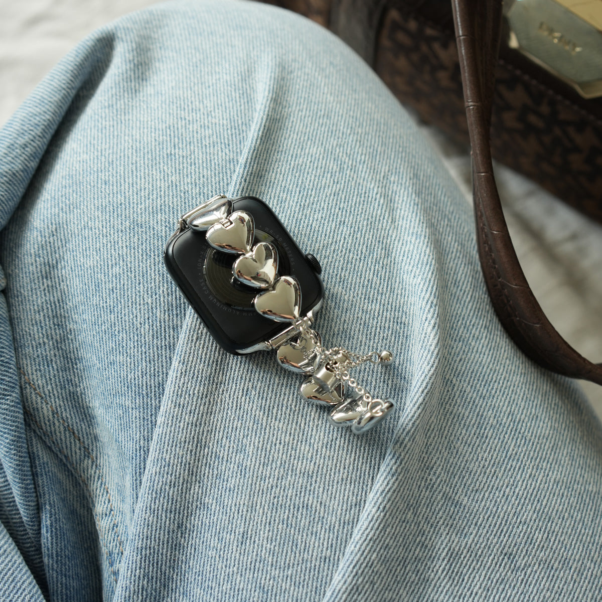 Silver Hearts - Watch Band