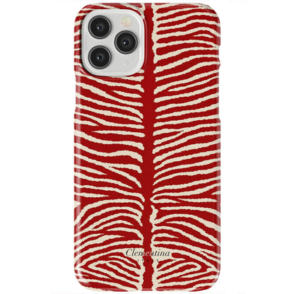 Burgundy Zebra Tough Case