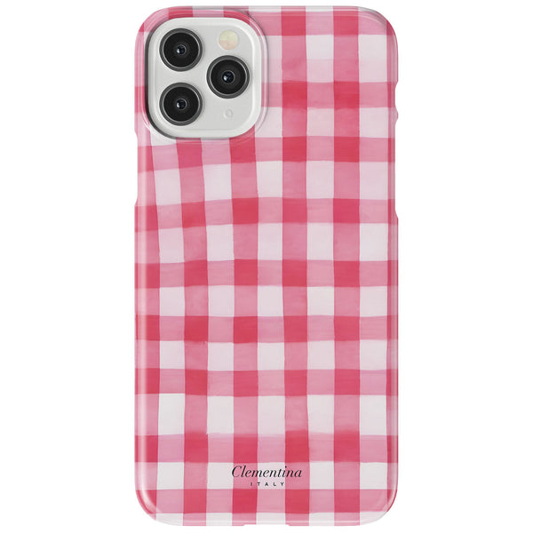 Pink Gingham Snap Case