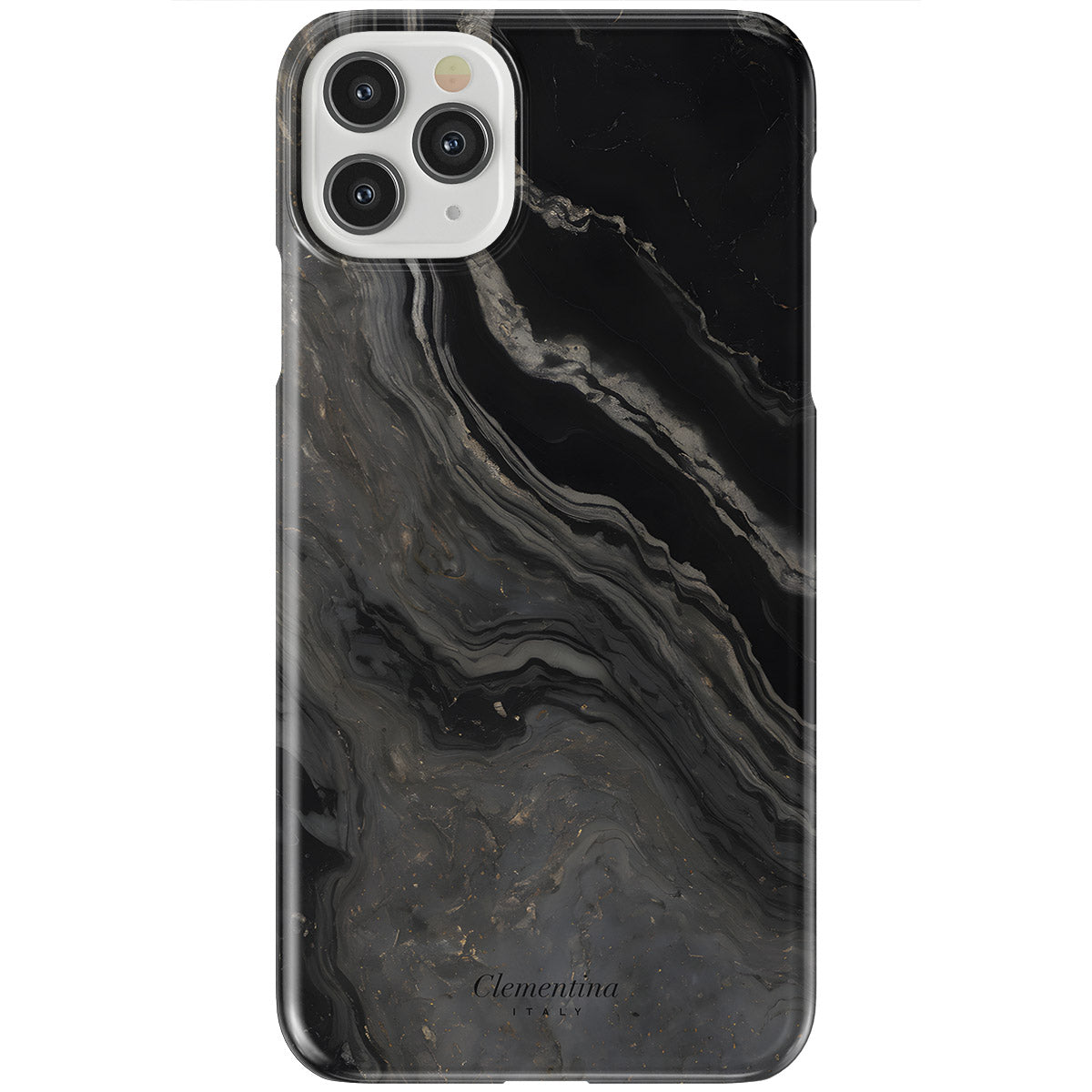 Black Marble Snap Case