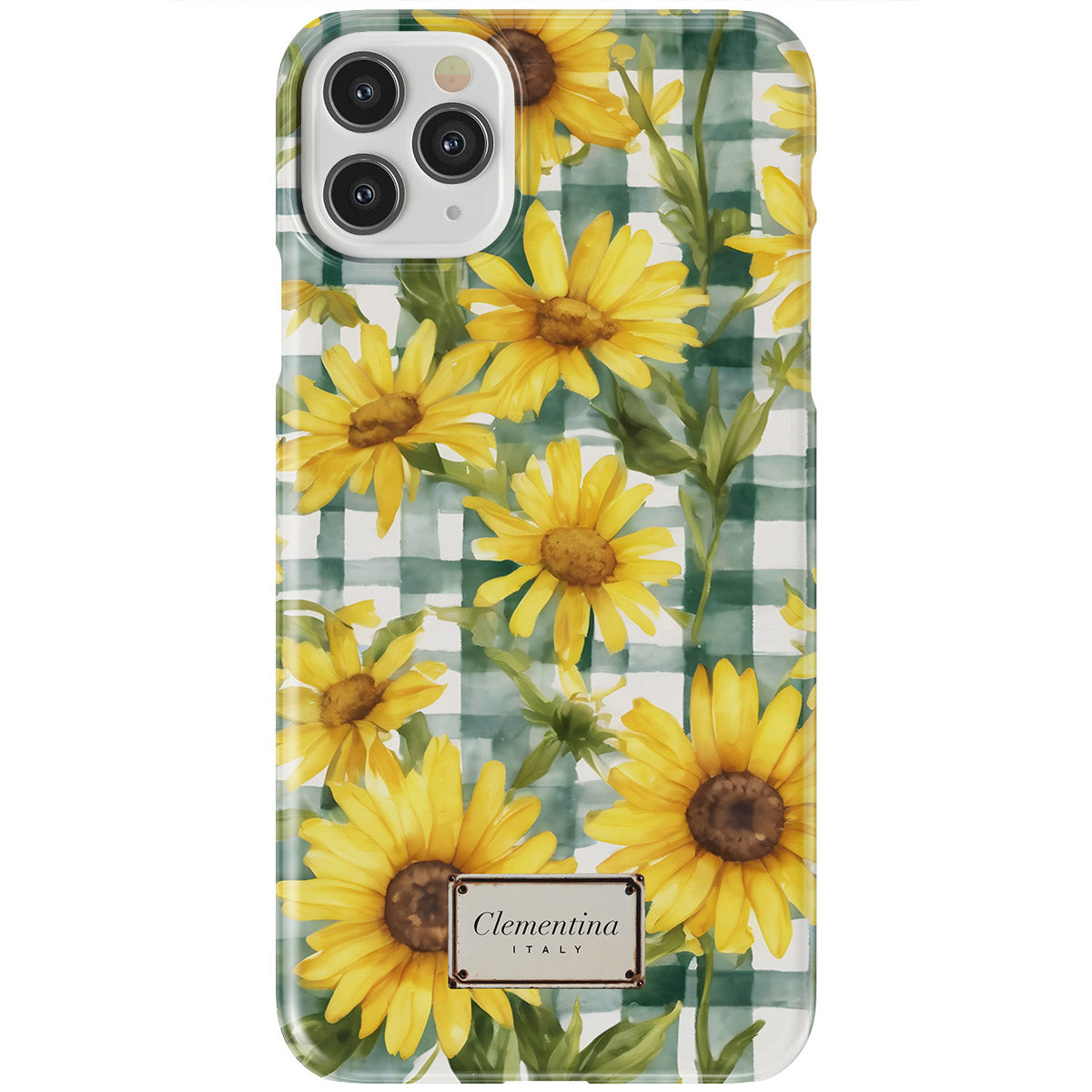 Gingham and Flowers Snap Case