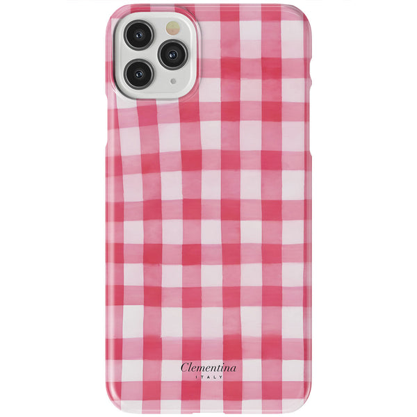 Pink Gingham Snap Case