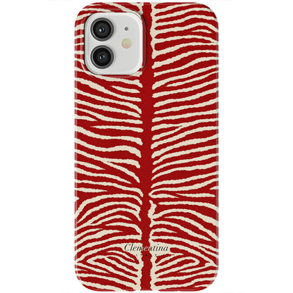 Burgundy Zebra Tough MagSafe Case