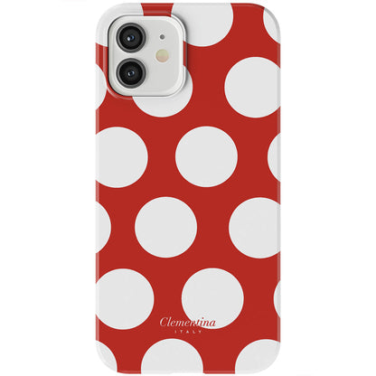 White Polka Dots Tough Case
