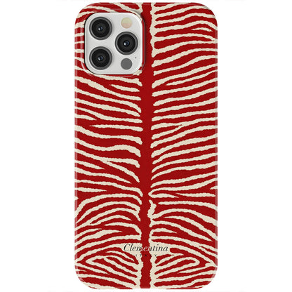 Burgundy Zebra Tough MagSafe Case