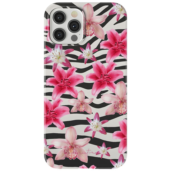 Zebra and Floral Tough Case