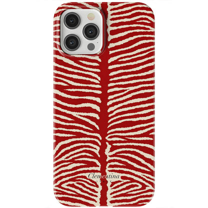 Burgundy Zebra Tough MagSafe Case