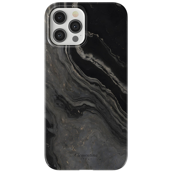 Black Marble Snap Case