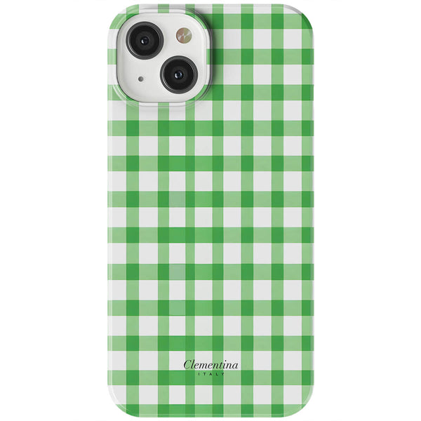 Green Gingham Snap Case