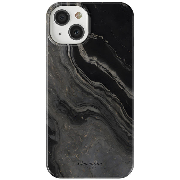 Black Marble Snap Case