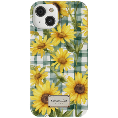 Gingham and Flowers Snap Case