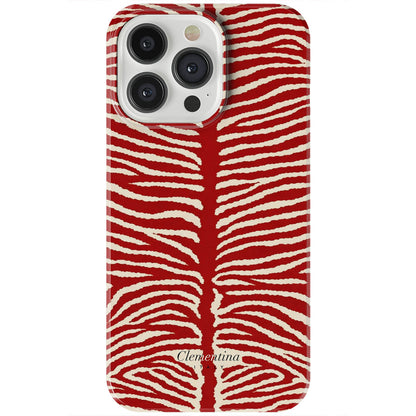 Burgundy Zebra Tough MagSafe Case