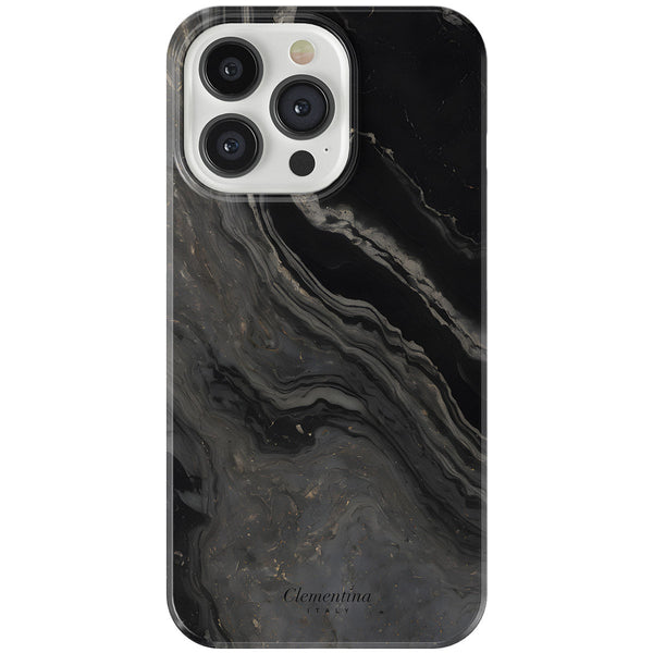 Black Marble Snap Case