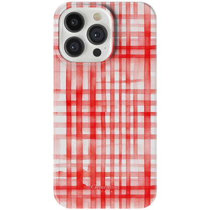 Red Gingham Tough Case