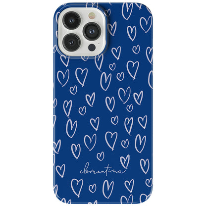 Blue Hearts Snap Case