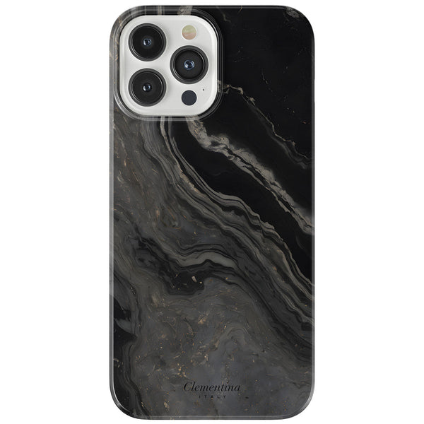 Black Marble Snap Case